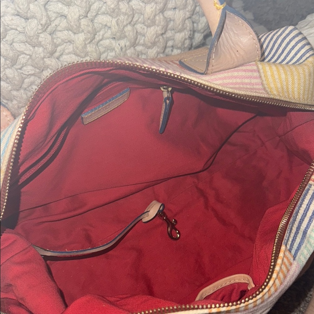 Y2K Dooney & Bourke seersucker multicolored speedy - Picture 7 of 12